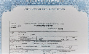 Апостиль сертификата / свидетельства о рождении в США